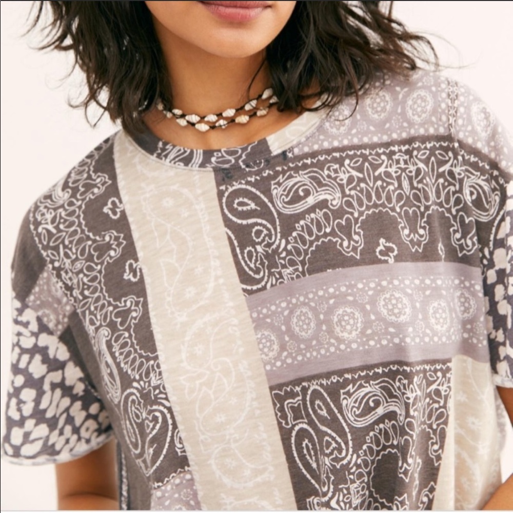 Free People Clarity Charcoal Combo Top